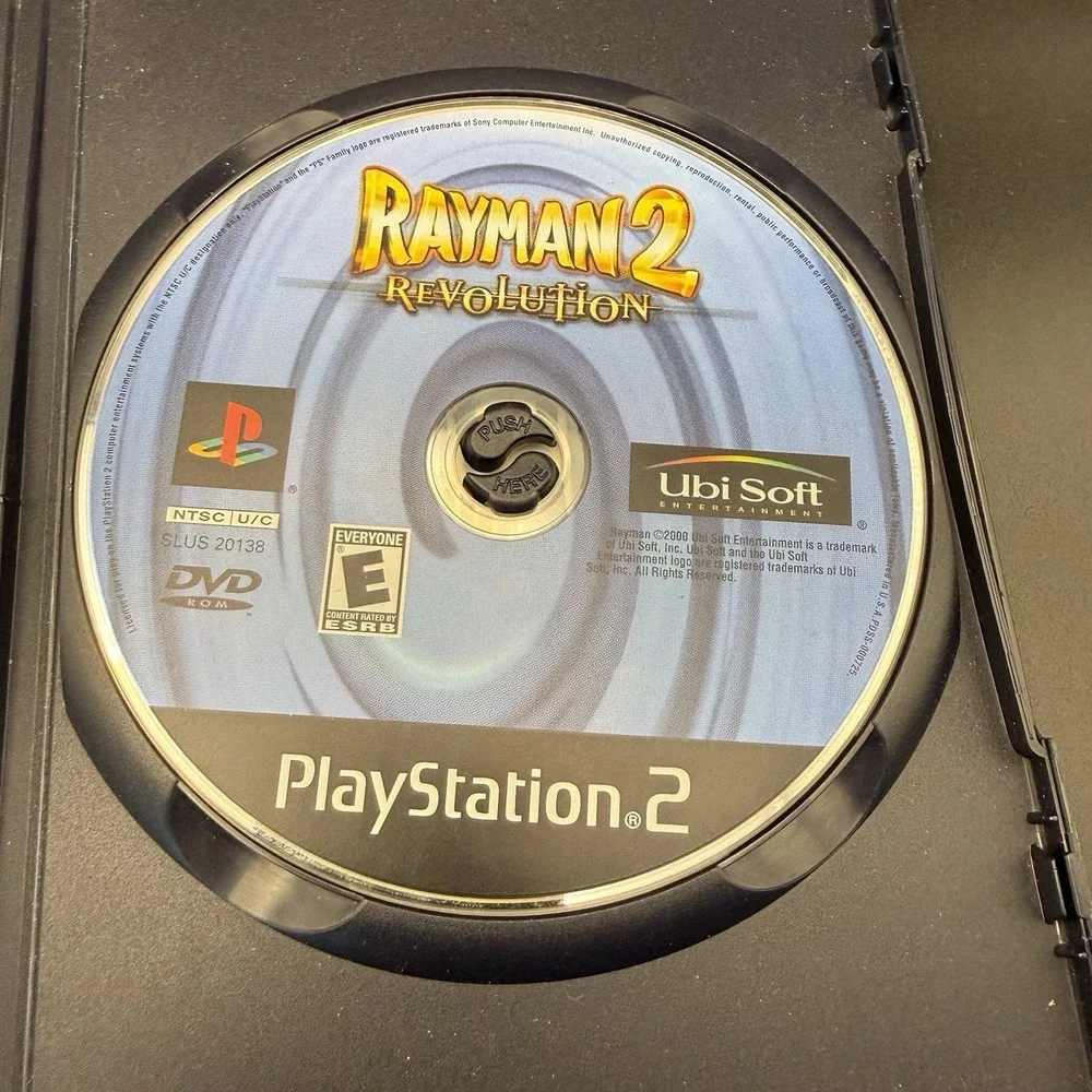 Rayman 2 Revolution PS2 Playstation 2 Black Label CIB Manual Registration Card